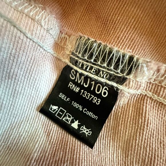 POL Pink and White Tie-Dye Jean Jacket | L - Picture 4 of 4